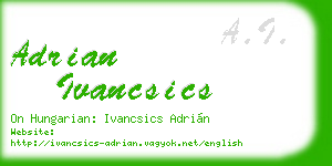 adrian ivancsics business card